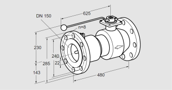 Кран шаровый термозапорный AKT 150F50TAS DN150 купить в компании ГАЗПРИБОР